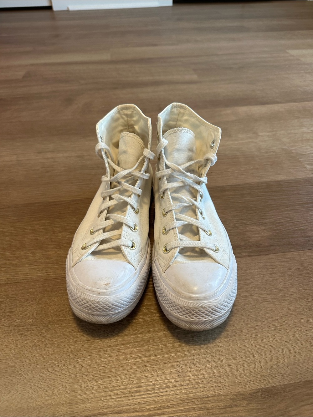 Women’s High-Top Canvas Sneakers - Cream